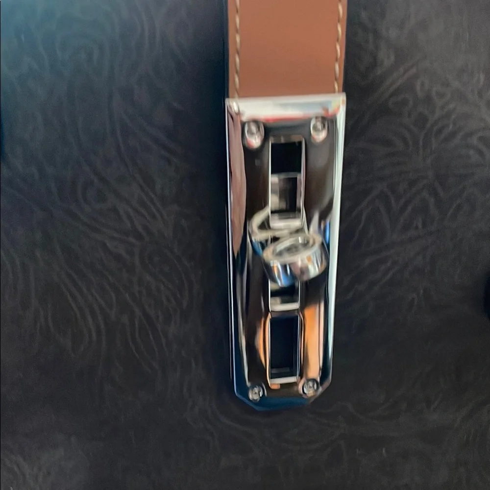 La Bagagerie Brown Paisley Design With Tan Leather Handbag - Picture 8 of 13